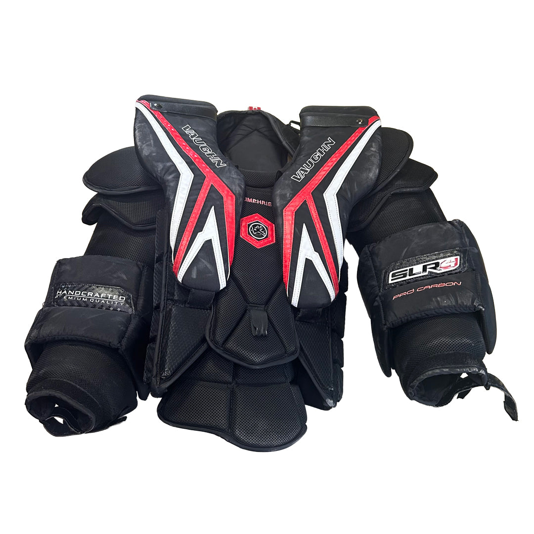 Vaughn Ventus SLR4 Pro Carbon – Plastron de gardien de but Pro d'occasion (noir/rouge)